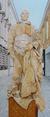 Gemälde einer Pantomime in Wien von Dieter Schönberg, Wien · Motiv 4