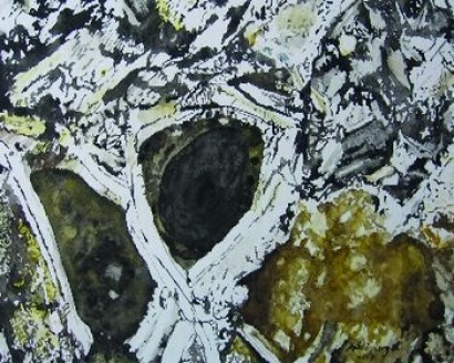 Petrographisches Gemälde nach Serpentinit aus Waldhers