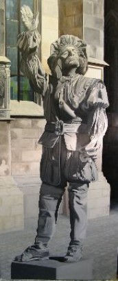 Gemälde einer Pantomime in Wien von Dieter Schönberg
