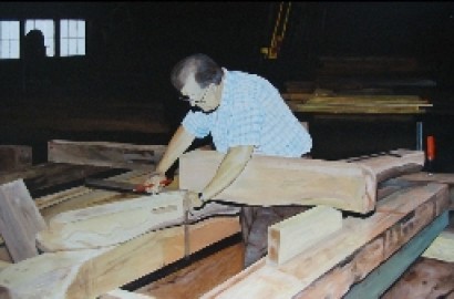 Gemälde Sägewerk in Niddawitzhausen von Dieter Schönberg
