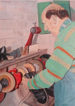 Gemälde Schuster Hermann aus Eltmannshausen von Dieter Schönberg