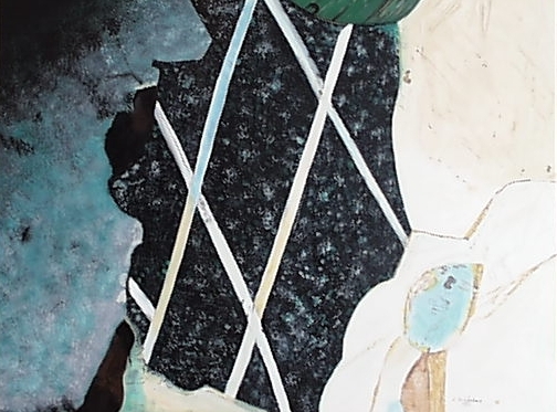 Petrographisch inspiriertes Kunstwerk aus dem Projekt Stein-Zeit in der Kunst